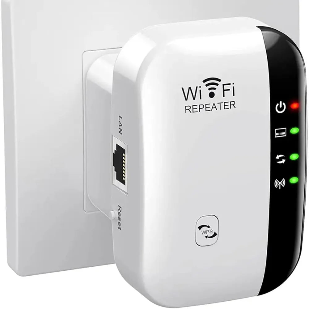 Wifi Extender Signal Booster, 300Mbps Wifi Range Extender,Wireless Repeater, Internet Booster with Ethernet Ports, WPS Setup