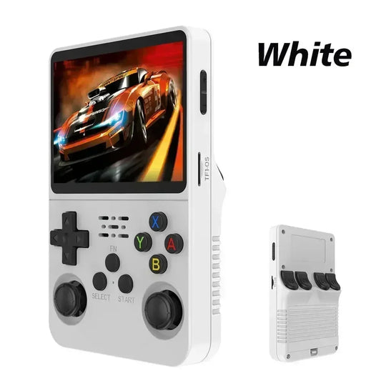 R36S Portable Open Source Game Console 64G 128B 3.5 Inch IPS Screen Linux Player with 15000 Preloaded Games Orange