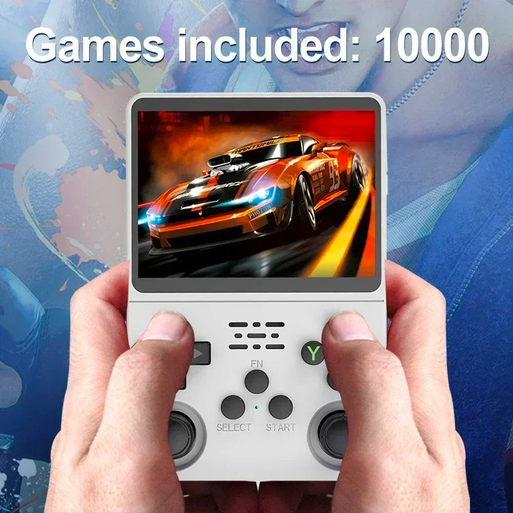 R36S Portable Open Source Game Console 64G 128B 3.5 Inch IPS Screen Linux Player with 15000 Preloaded Games Orange